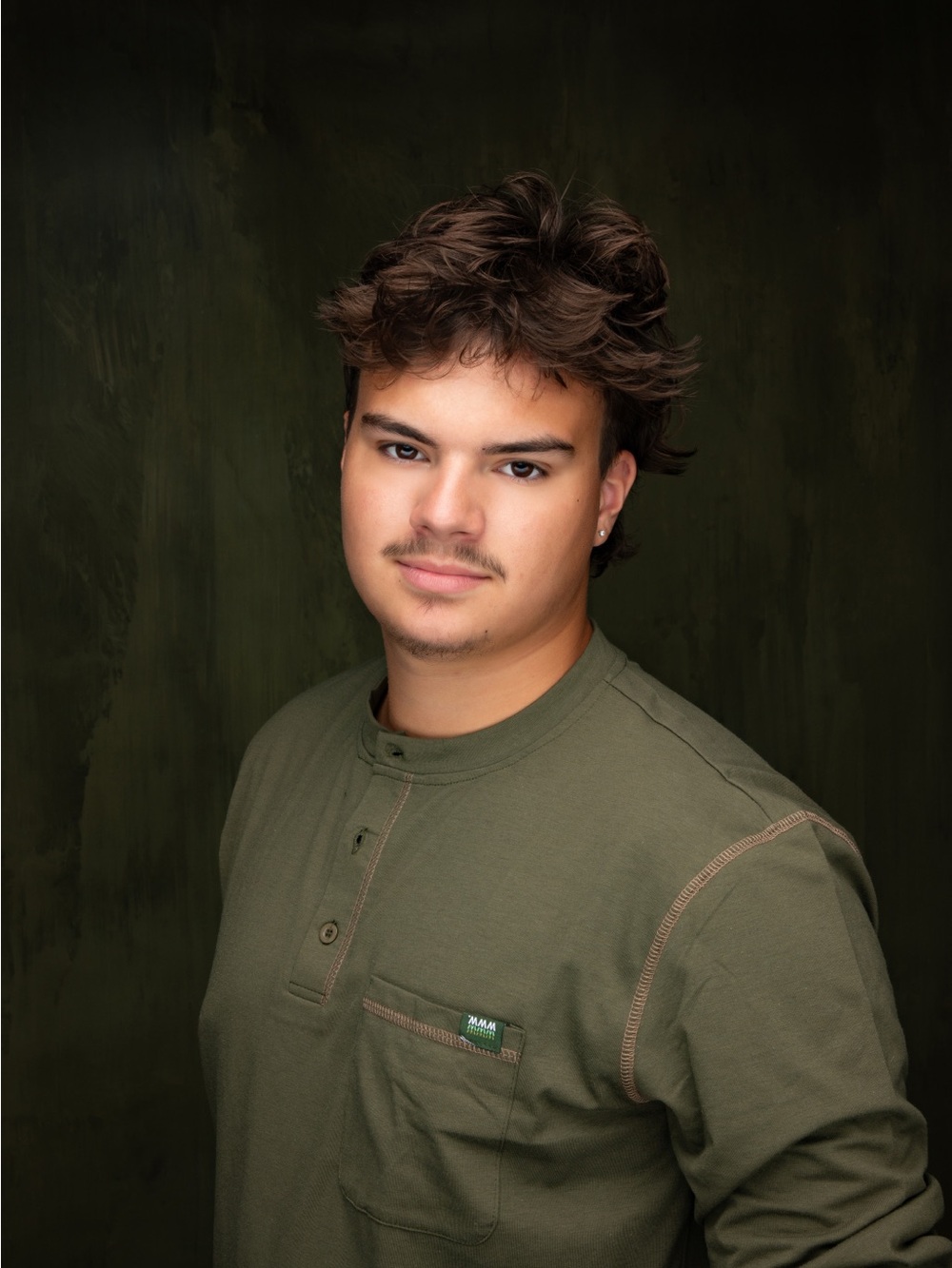 Olive Green Cotton Tee – XL